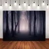 Decoração de festa Halloween Foggy Forest Ghost Haunted Pograph Cenário Vampire Scary of Nights Banner Decor