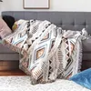 Chair Covers Geometric Sofa Blanket Cover Slipcovers For Living Room Couch Leisure Double-sided Throw