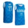 Maillots de basket Sérigraphie Slovénie Basketball 3 Goran Dragic Jersey 2022 EuroBasket 10 Mike Tobey 11 Jaka Blazic 30 Zoran Dragic 8 Edo Muric Luka Doncic