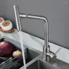 Kitchen Faucets Taps Faucet Handle 360Degree Rotatable Stainless Steel And Cold Water Mixer
