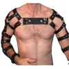 Мужские майки вершины новые регулируемые гей -бодибинговые ремни ремника фетиш мужчина сексуальная грудь искусственная кожаные ремни rave rave для взрослых секса