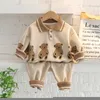 Clothing Sets Autumn and spring cartoon two-piece children's baby boy clothes Korean version cute toddler girls sportsw 221111