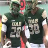 Maglia da calcio UAB Alabama Birmingham Blazers Tyler Johnston III Austin Watkins Dylan Hopkins Spencer Brown NCAA Football cucita