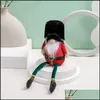 Christmas Decorations Christmas Decorations Nutcracker Soldier Doll Walnut Long Legs Plush For Home Navidad Natal Gift Kid 220914 Dr Dhcqn