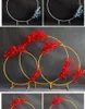 Party Decoration 2022 Wedding Props Wrought Iron Ring Arch Background Round Flower Door Ornaments