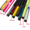 Cues de bilhar bilhar carbono stick stick stick em 9 dicas de 5 mm 1 2 split carbon snooker sticks colorido por atacado 221114