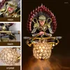 Настенные лампы смола солнце wukong Crystal гостиная спальня Сракмция Zen китайская учеба для прикроватных светодиодных светильников домашний декор