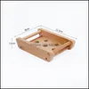 Soap Derees Natural Soap Tray Holders Bamboo Square 5styles Soaps Dishs Supplies for Bath Shower Bord 5 26zz Q2 Drop Delivery Home DHVXF