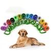 Pet trainer Clicker Dog Training supplies Dogs trainers sound toy Steel buckle green button Oval Clickers DE922