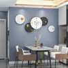 Horloges murales Design moderne Horloge noire et blanche Salon Salle à manger Décoration Simple Muet Mode Art Décor à la maison
