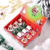 Christmas Fragrance-free Candle 12pcs/Pack Smokeless Santa Snowman Gift Stocking Tree Design Candle Xmas Motif New Year Candles FY5495 P1114