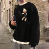 Felpe con cappuccio da uomo Moda uomo Felpa in lana di agnello Orso 2022 Primavera Autunno Caldo Plus Size Cartoon Sytle Nero Allentato Pullover casual