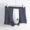 Mutande Ridurre la sensibilità Biancheria intima Uomo Boxer Prepuzio Esporre Lingerie Pene Pouch Hole Breath Mutandine fisiologiche Prolungare il tempo del sesso