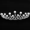 Sparking Girls Pearl Tiara Bridal Hair Accesories for Wedding Queen Tiaras and Crowns Cake Topper Jewelry Birthday Gift