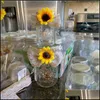 Other Table Decoration Accessories Single Sunflower Table Ornaments Cake Arts Crafts Decor Simation Flower Wedding Celebration Fak Dhnw4