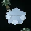 Molds Flower Shape Sile Coaster Mold Trinket Dish Molds Resin Casting Clear Flexible Diy Epoxy Craft Supplies Drop Delivery Jewelry Dh0E6