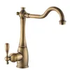 Rubinetti da cucina Vidric Stile retrò Cromo / Oro / Bronzo antico / Rubinetto Girevole Lavandino da bagno Miscelatore acqua per lavabo in ottone