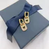 Women Designer Earrings Ear Studs Brand Fashion Luxury Casual Jewelry Classic Golden Diamond Mysterious Green Snake Earring