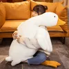 Simula￧￣o de celebridade da internet grande ganso branco de brinquedo de pel￺cia para crian￧as conforto travesseiro de ganso pato animal boneca de animal d74