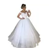 2023 2 w 1 eleganckie sukienki ślubne A-line z odłączonymi koronkowymi koralikami tiulowe spódnica czapek koronkowa sukienka ślubna vestido de noiva gb1114s2