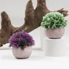 Decoratieve bloemen Simulatie Pot Plant Gras Nep planten Anti-fade Mini Vibrant Color Decoration Artificial Bonsai Garden Decor