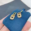 Women Designer Earrings Ear Studs Brand Fashion Luxury Casual Jewelry Classic Golden Diamond Mysterious Green Snake Earring