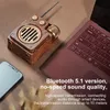 Mutfak Masası 221114 için Crystal Clear Sound Taşınabilir Kablosuz Vintage Hoparlör Eski Moda Stil Radyo Retro Radyo Blutooth Hoparlör