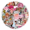 50 Stück Cartoon-Cowgirl-Aufkleber für Kinder, Skate-Zubehör, Vinyl, wasserfest, Aufkleber für Skateboard, Laptop, Gepäck, Handyhülle, Auto, Aufkleber, Party-Dekoration
