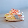 Children's Colorful Sneakers 2023 Spring New Girls' Cute Little Flowers Casual Shoes Middle and Large Child Soft Sole Non-slip Girls Running Shoes