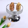 Bakeware Tools 1pcs Gold Silver European Style Crystal Metal Cupcake Wedding Cake Stand Rack Set Holiday Party DisplayTray