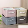 Storage Boxes Bins Cotton Linen Folding Storage Baskets Kids Toys Organizer Clothes And Sundries Box Cabinet Bag Laundry Basket 21 Dh2Lm