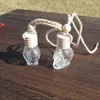 Skull Style Glass Car Parfym Bottle Pendant Essential Oil Diffuser Tomglasflaskor