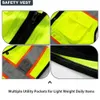 Gilet da costruzione 10 pezzi in giacca di sicurezza Safety Class 2 Surveyors Gilet giallo ad alta visibilità Gilet riflettente Ansi Two Tone Security Running Hi Vis