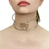 Tour de cou Unique en alliage circulaire couleur or colliers pour femmes gros couples en métal collier Chocker mode déclaration bijoux