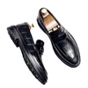 Slebende Männer Stone Classic Fashion Shoes Muster PU Runde Zehen Metall Dekoration Slip-on Business Casual Wedding Party täglich 53 53