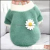 Hondenkleding Hondenkleding Kleding Winter Winter Warm Leuke bloem Puppy Kleding voor kleine honden Pug Coat 1833 V2 Drop Delivery Home Garden Dh9px