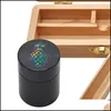 Andere rookaccessoires Tabakset Zink Legering Rookkruidmolen voor Tobaccoaddaluminum Storage Container Stash Jaraddwooden Wo Dhlyt