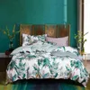 Bedding Sets 4pcs Flower Printing Set 200X230cm Duvet Cover Quality Green Bedsheet Useful Pillowcase Girls Gift Yellow Luxury