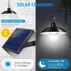 Smart belysning Solarhänge Light Outdoor Waterproof LED-lampa dubbelhuvudkronor dekorationer med fjärrkontroll för inomhusbod Barnrum 221114