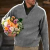 Męskie swetry plus size mężczyźni zimowi sweter jesienny solidny zamek błyskawiczny Casual Long Inteved Europe and America Men's Pullover