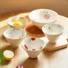 Bowls Japanese 5-inch Ceramic Tableware Rice Soup Bowl Commercial Hat Home Restaurant Kitchen Cute Dinner Ware 1PC