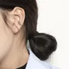 Backs Earrings Mobius Ring S925 Sterling Silver Ear Clip Female Niche Design Personality High-end Jewelry