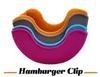 Voedselafstands Intrekbare sandwich Hamburger vaste doosbroodjes herbruikbare siliconen burgerrekhouder hamburger clip 1114