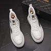 Abito da sposa stile britannico Scarpe da festa High-Top Classico Fondo spesso Sport Sneaker casual Punta tonda Cuscino d'aria Business Leisure Guida Stivali da passeggio C62