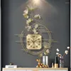 Wall Clocks Art Luxury Clock Nordic Metal Living Room Silent Oversized Gold Reloj De Pared Moderno Home Decor Klok