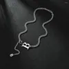 Ketten Mode Buchstabe B Halskette Frauen Edelstahl Personalisierte Namensschild Anhänger Choker Geschenke Drop