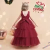 Kinder Weihnachten Wear Neujahr Kostüm Prinzessin Hochzeit Blumenmädchen Party tragen Kinder Zeremonie Prom Kleid Kleid DB-288