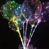 LED-Dekoration Bobo-Ballon mit 31,5-Zoll-Stick, 3 m lange Schnur, Ballonlicht, Weihnachten, Halloween, Geburtstag, Luftballons, Party-Dekoration