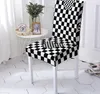 Chair Covers Fashion Geometric Striped Lattice Wedding Dinning Stool Furniture Cover Dinner Table And Chairs Bench