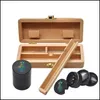 Otros accesorios para fumar Kit de tabaco Molinillo de hierba para fumar de aleación de zinc para el contenedor de almacenamiento de tabacoaddaluminum Stash Jaraddwooden Wo Dhlyt